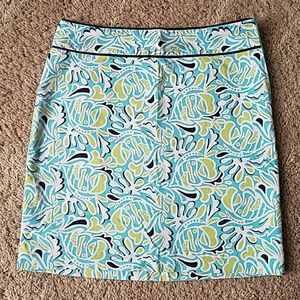 Vineyard Vines blue fish print skirt Sz. 0
